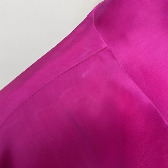 Jackie Rogers 100% Silk Blouse Hot Pink 3 Front Bows Stunning Size 20 - Picture 8 of 8